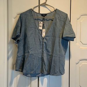 Jean Chambray Top